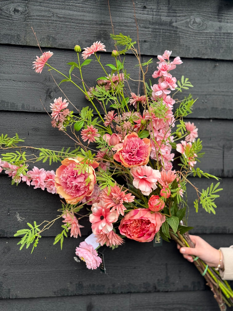 Zijdenboeket pink love