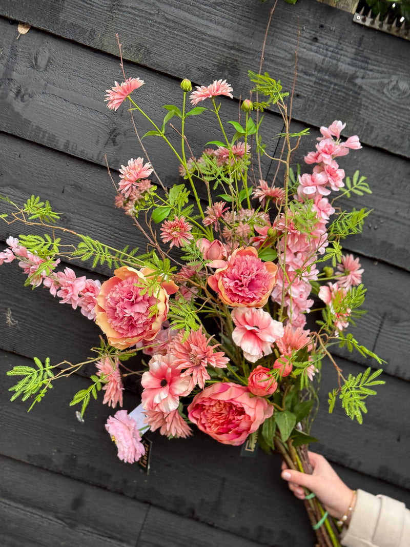 Zijdenboeket pink love