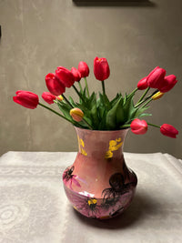 Bosje kunst tulpen roze