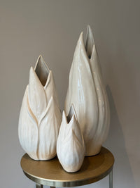 Vase Ibiza Shiny Ceramic Beige Small
