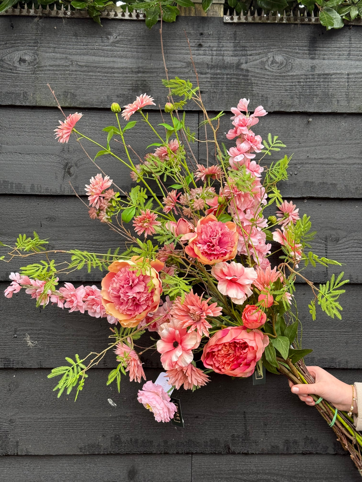 Zijdenboeket pink love