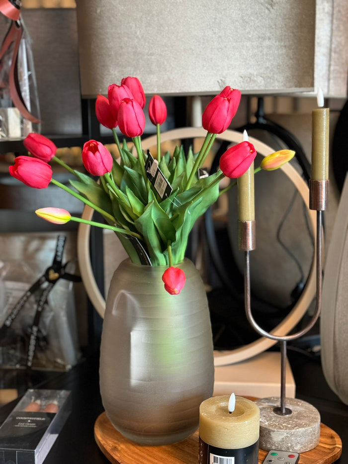 Bosje kunst tulpen roze