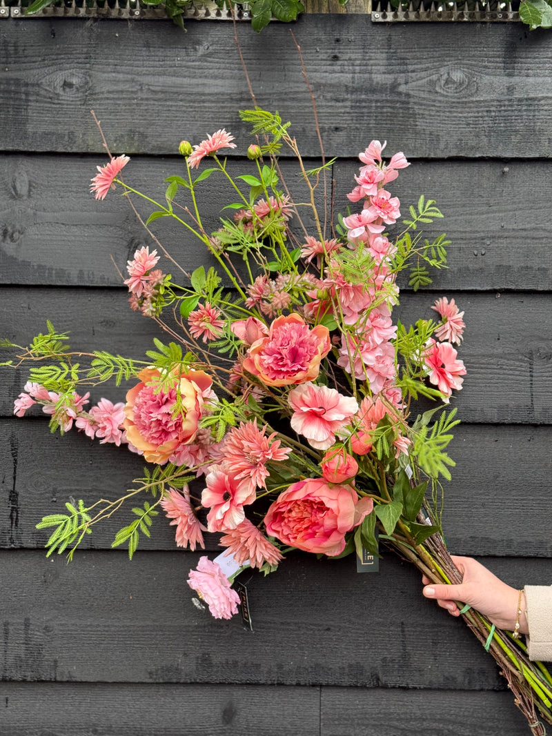 Zijdenboeket pink love