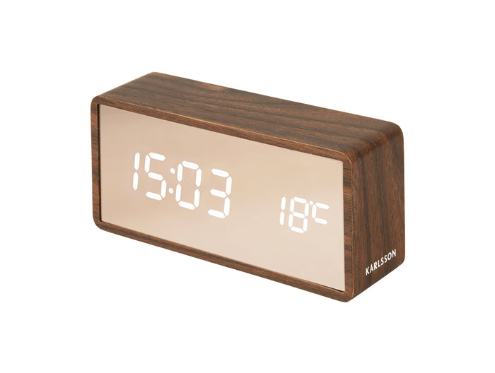 Alarm Clock Copper Mirror LED