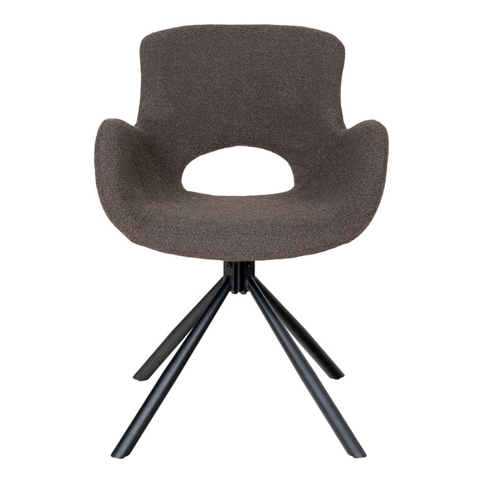 Amorim Dining Chair  - Dining Chair, in bouclé mushroom with swivel - set of 2