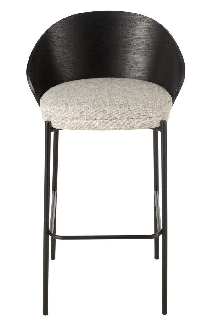 Bar Chair Lone Ply Wood/Metal Black/Grey