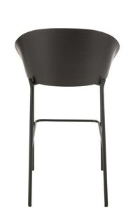 Bar Chair Lone Ply Wood/Metal Black/Grey