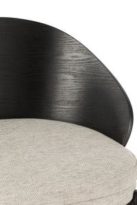 Bar Chair Lone Ply Wood/Metal Black/Grey