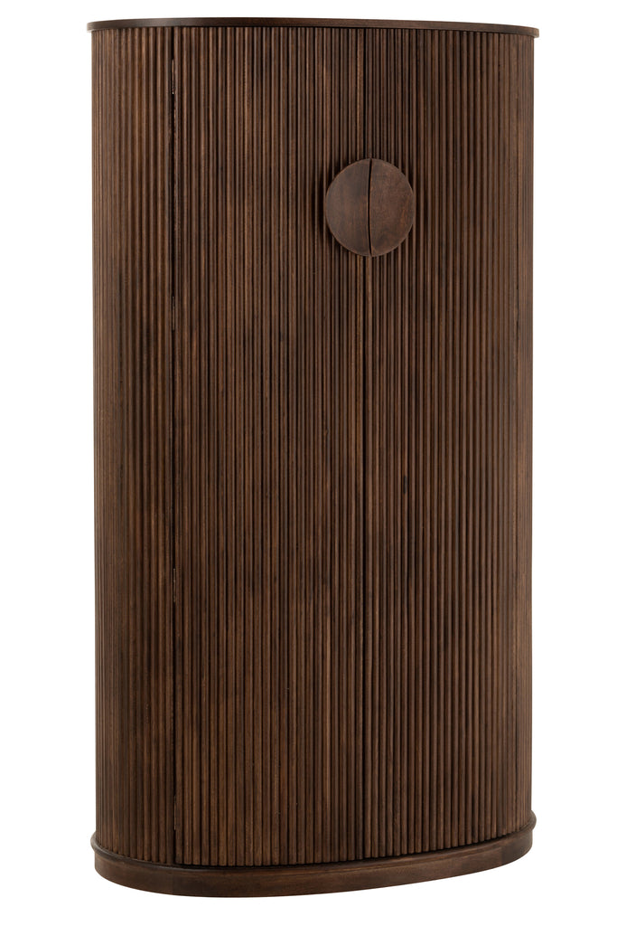 Bar Closet Reyi Mango Wood Dark Brown