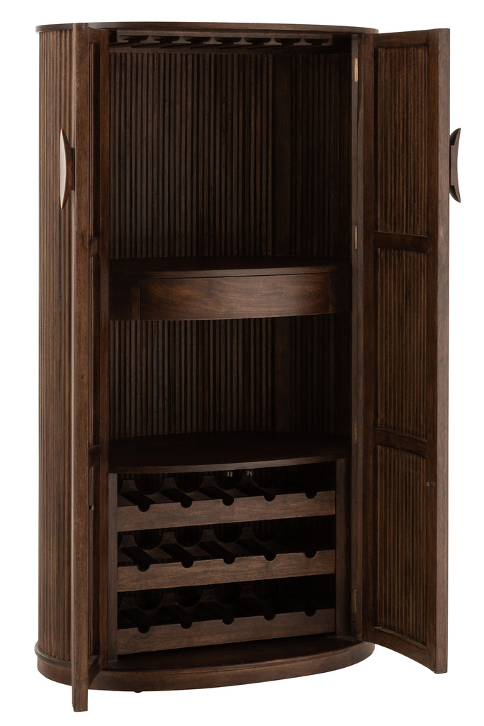 Bar Closet Reyi Mango Wood Dark Brown