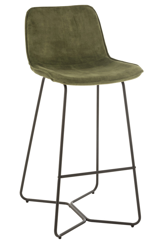 Barchair Laurent Metal/Textile Green