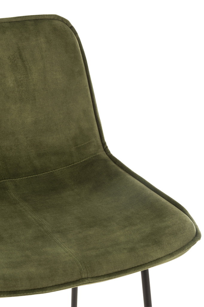 Barchair Laurent Metal/Textile Green