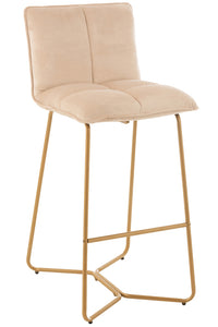 Barchair Pierre Metal/Textile Beige