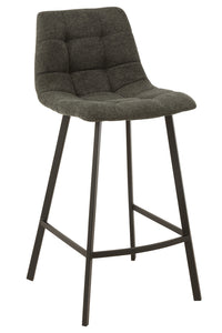 Barstool Stephane  Textile/Metal Dark Grey