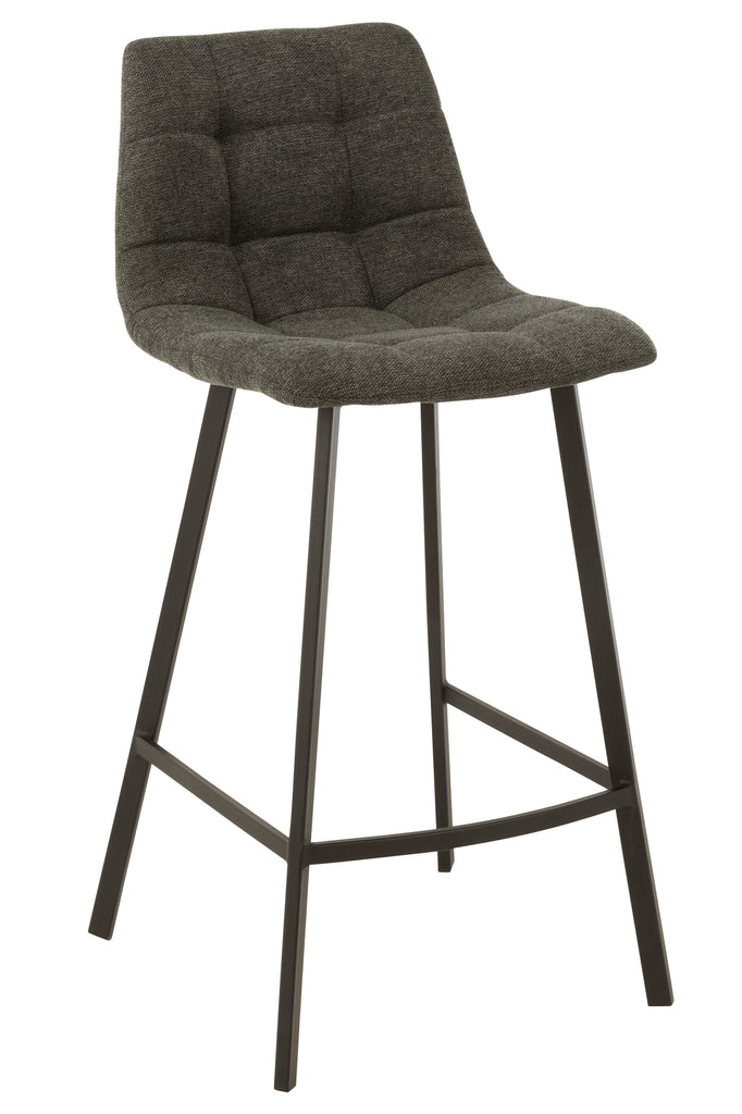 Barstool Stephane  Textile/Metal Dark Grey