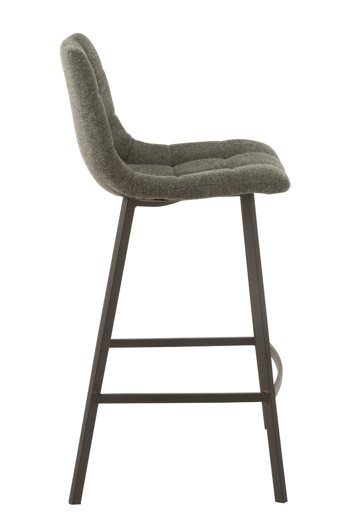 Barstool Stephane  Textile/Metal Dark Grey