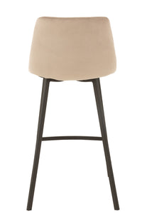 Barstool Olivier  Textile/Metal Beige