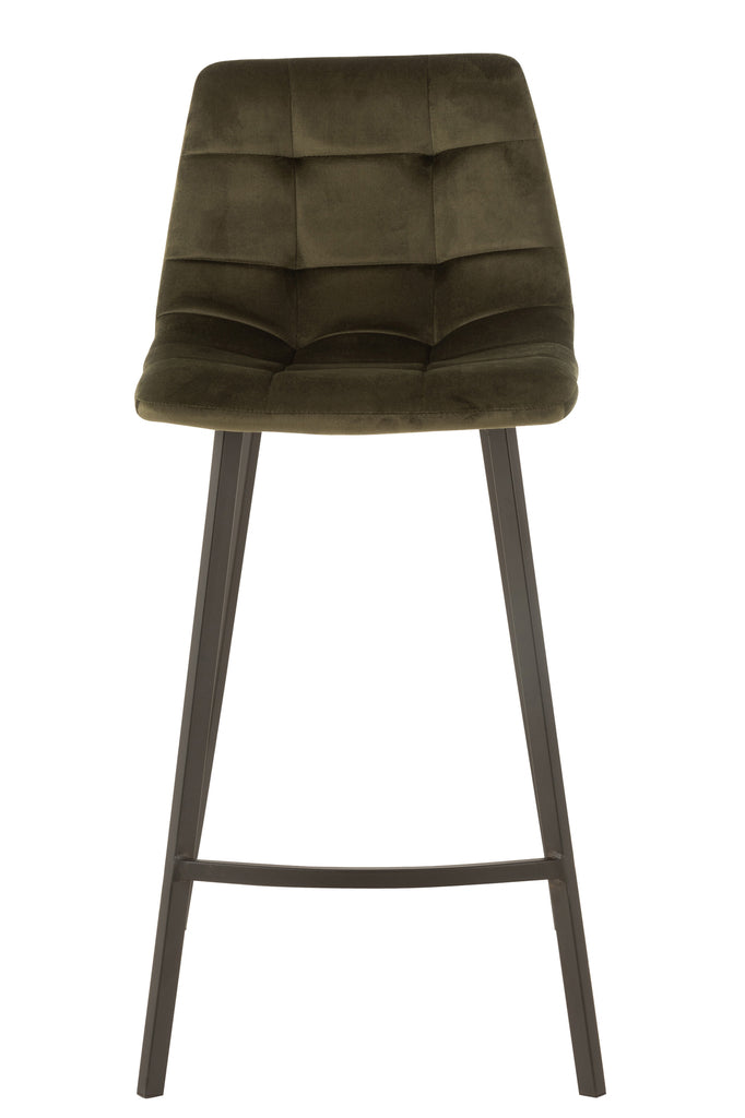 Barstool Olivier  Textile/Metal Dark Green