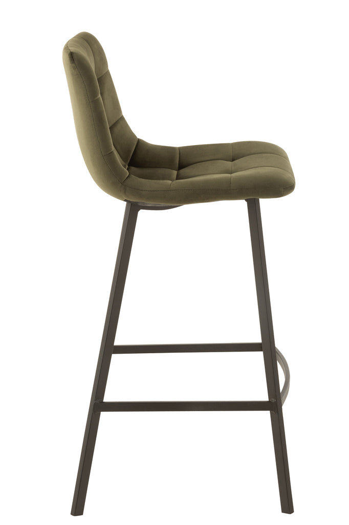 Barstool Olivier  Textile/Metal Dark Green