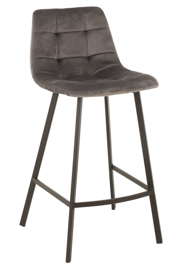 Barstool Olivier  Textile/Metal Grey