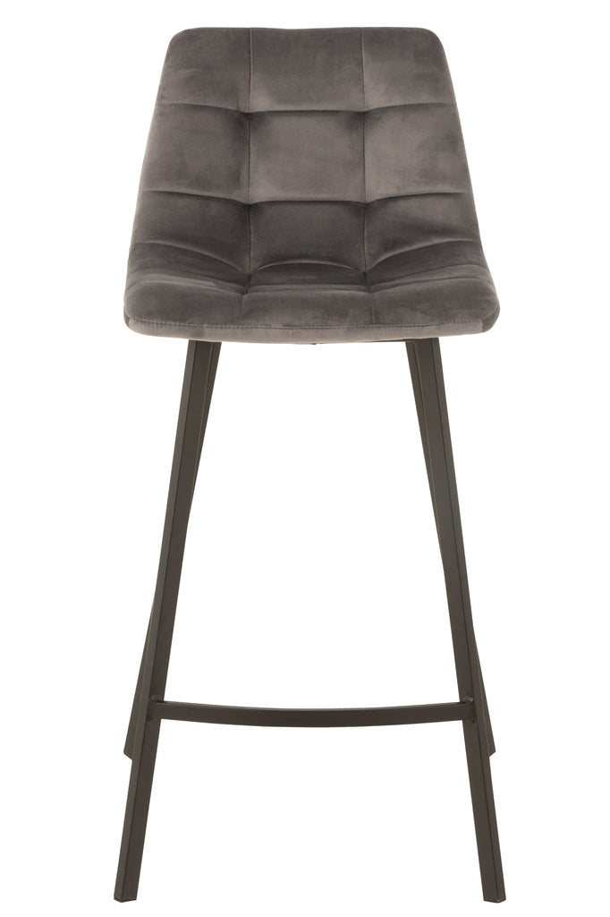 Barstool Olivier  Textile/Metal Grey