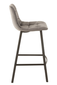 Barstool Olivier  Textile/Metal Grey