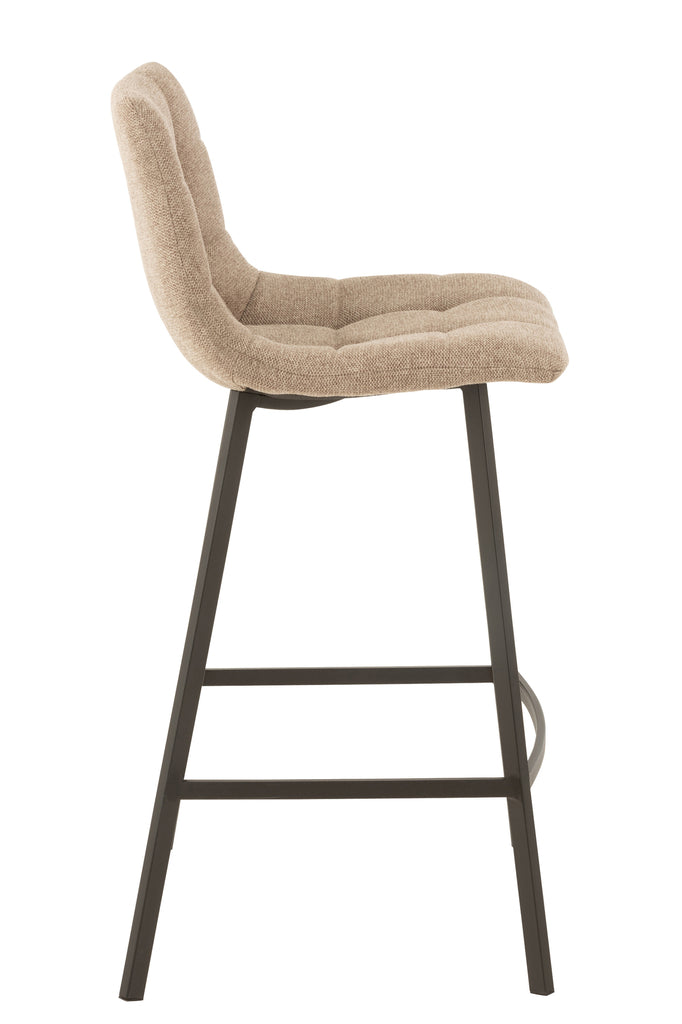 Barstool Stephane  Textile/Metal Beige