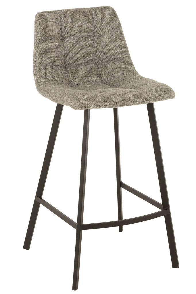 Barstool Stephane  Textile/Metal Grey