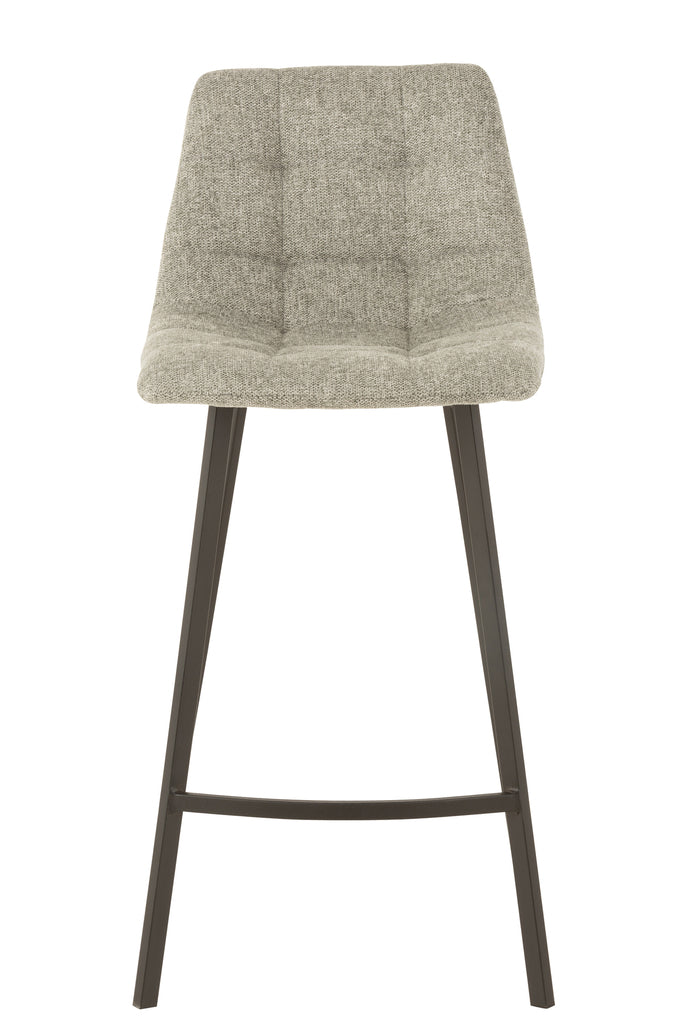 Barstool Stephane  Textile/Metal Grey