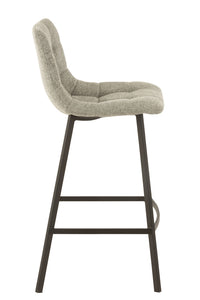 Barstool Stephane  Textile/Metal Grey