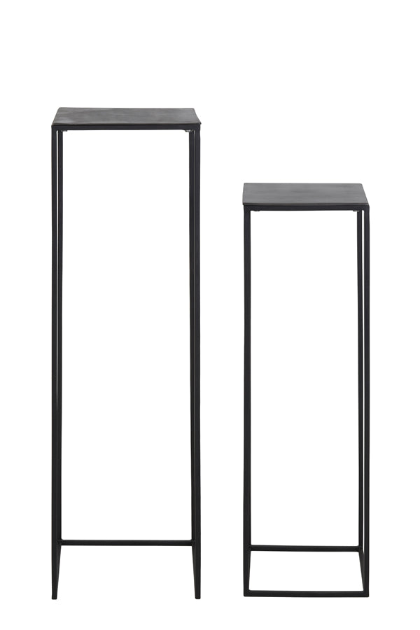 Pillar S/2 max 35x35x120 cm BOCA raw lead ant-matt black