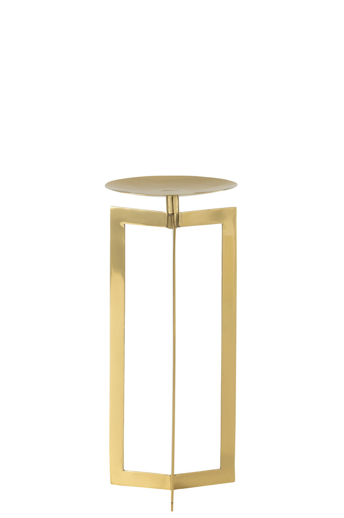 Candle Holder Stainless Steel Gold Large