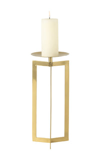 Candle Holder Stainless Steel Gold Large