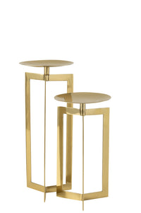 Candle Holder Stainless Steel Gold Large