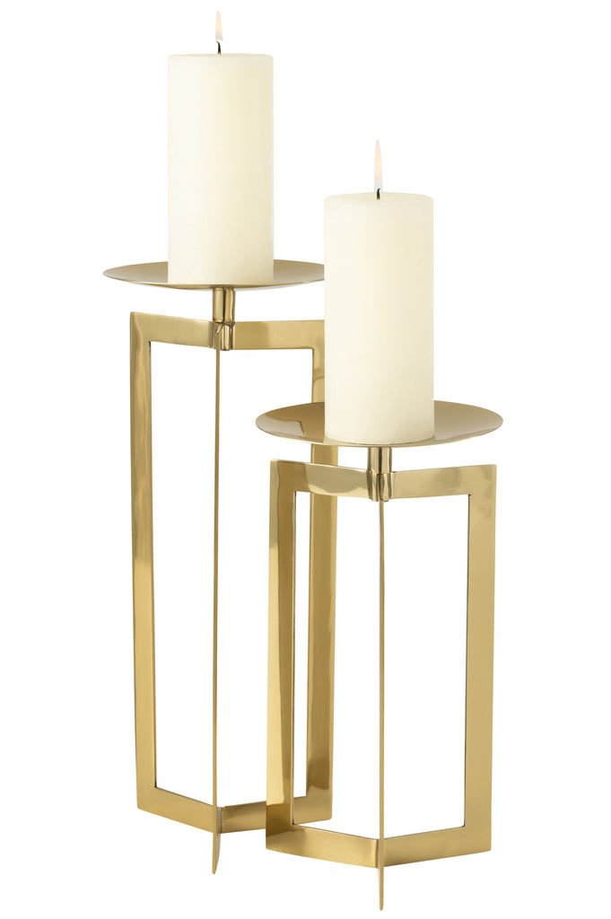 Candle Holder Stainless Steel Gold Large