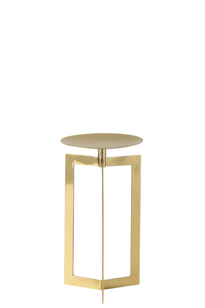 Candle Holder Stainless Steel Gold Small