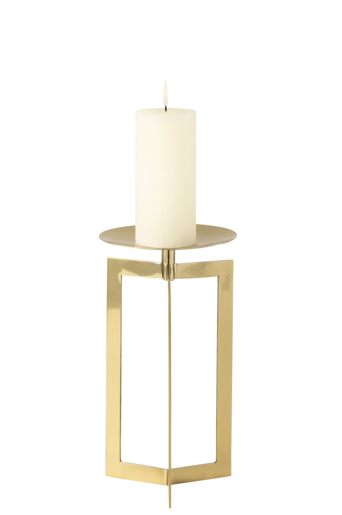 Candle Holder Stainless Steel Gold Small