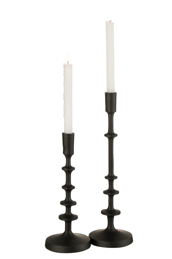 Candleholder Izy Aluminium Black Large