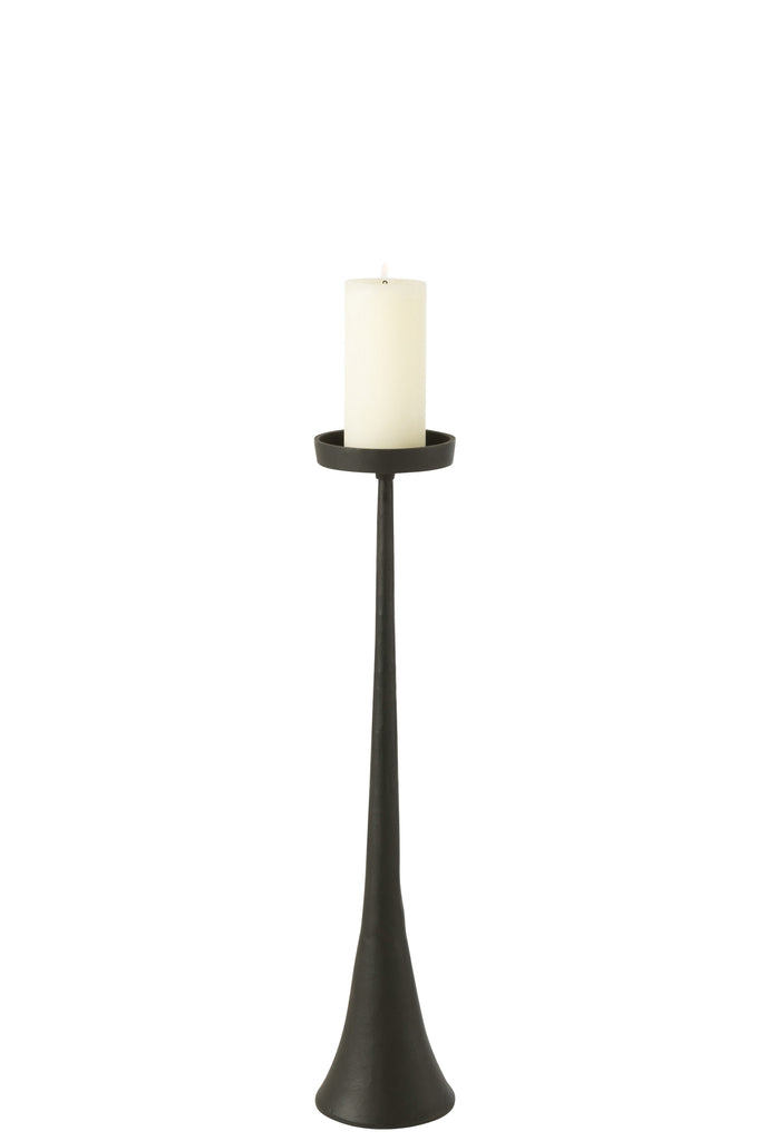 Candleholder Luky Aluminium Black Small