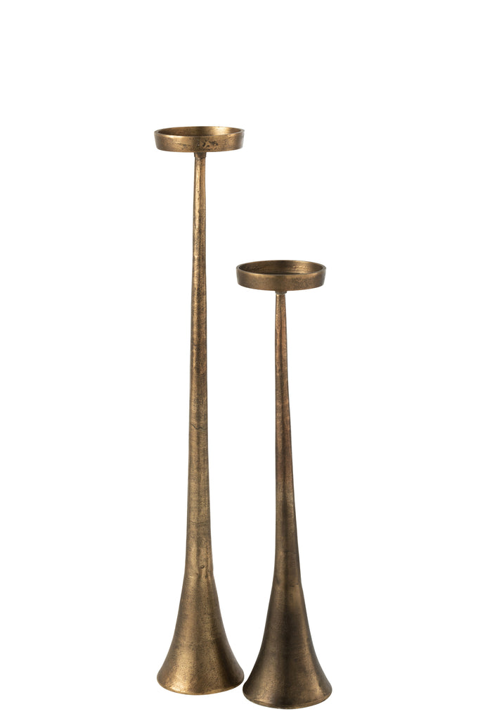 Candleholder Luky Aluminium Bronze Large