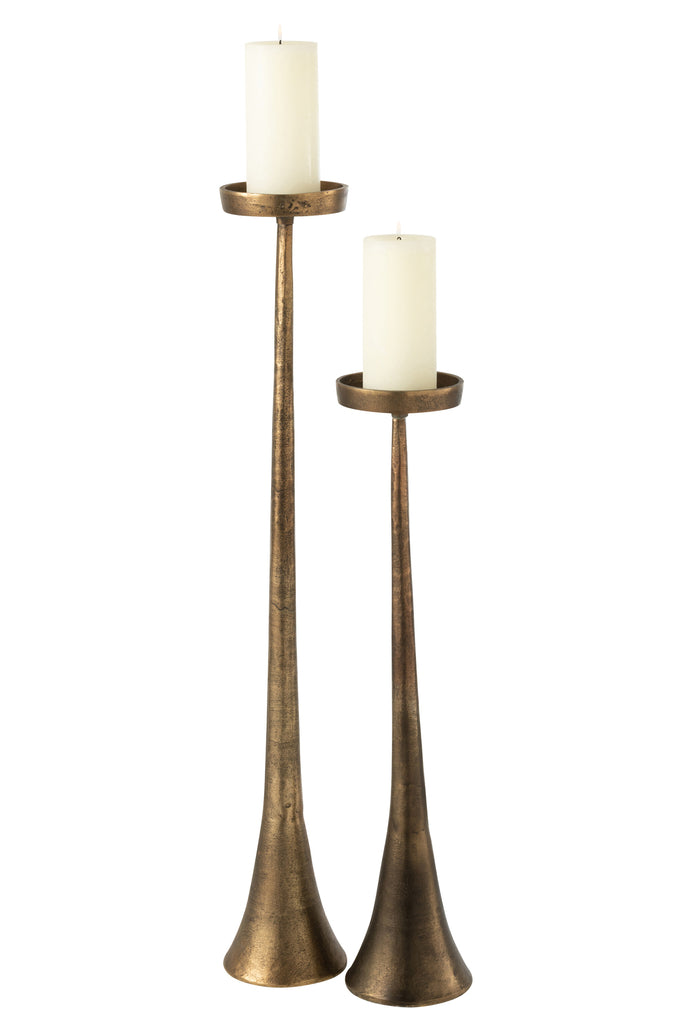 Candleholder Luky Aluminium Bronze Large