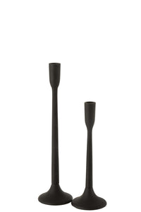 Candleholder Metal Matte Black Small