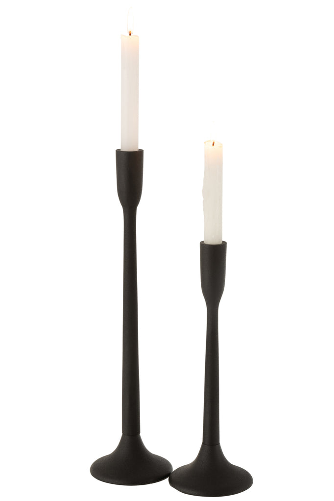 Candleholder Metal Matte Black Small