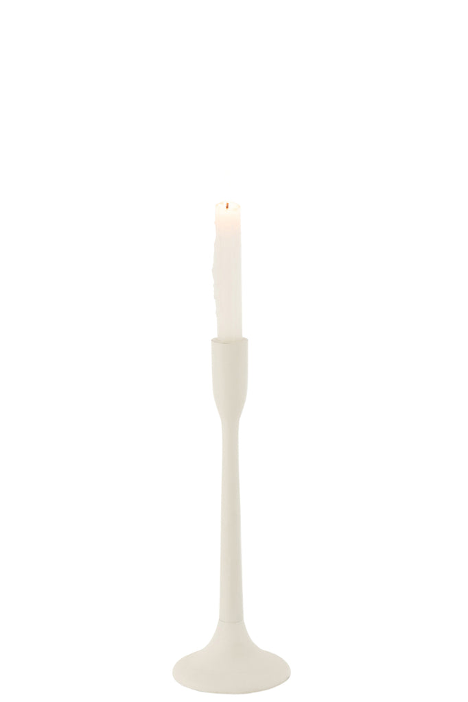 Candleholder Metal Matte White Small