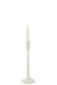 Candleholder Metal Matte White Small