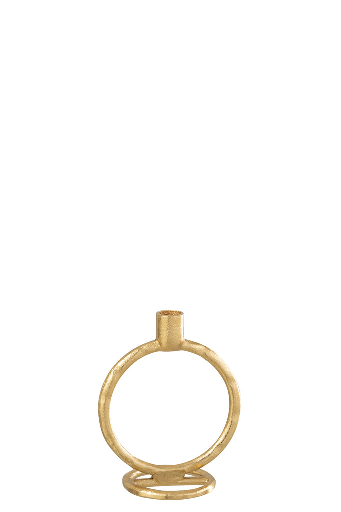 Candleholder Ring Aluminium Gold Large