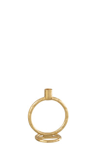 Candleholder Ring Aluminium Gold Large