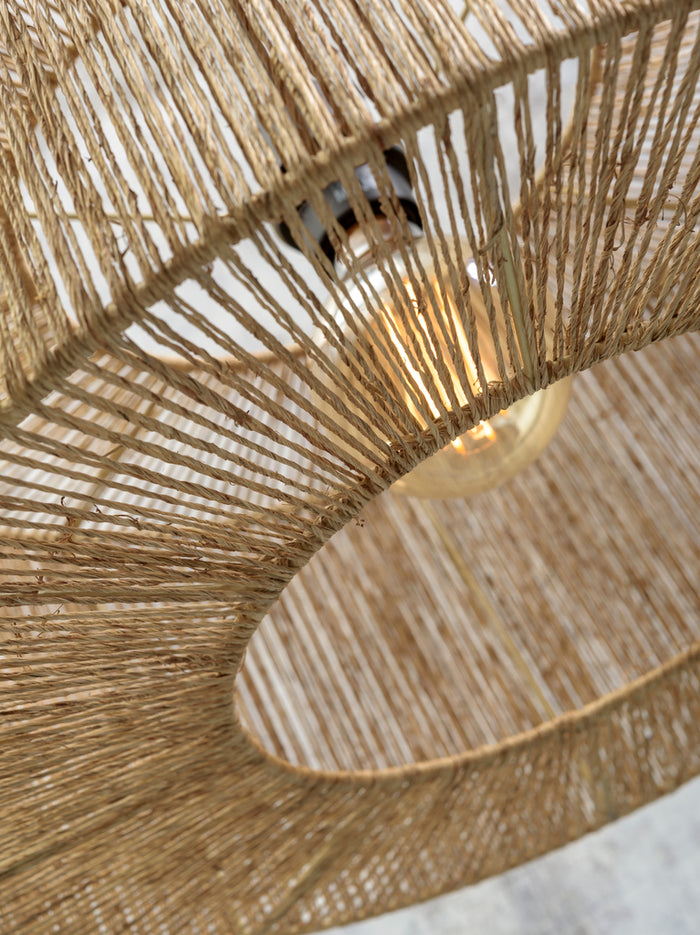 Ceiling lamp Iguazu jute round/straight dia.50x22cm natural - S