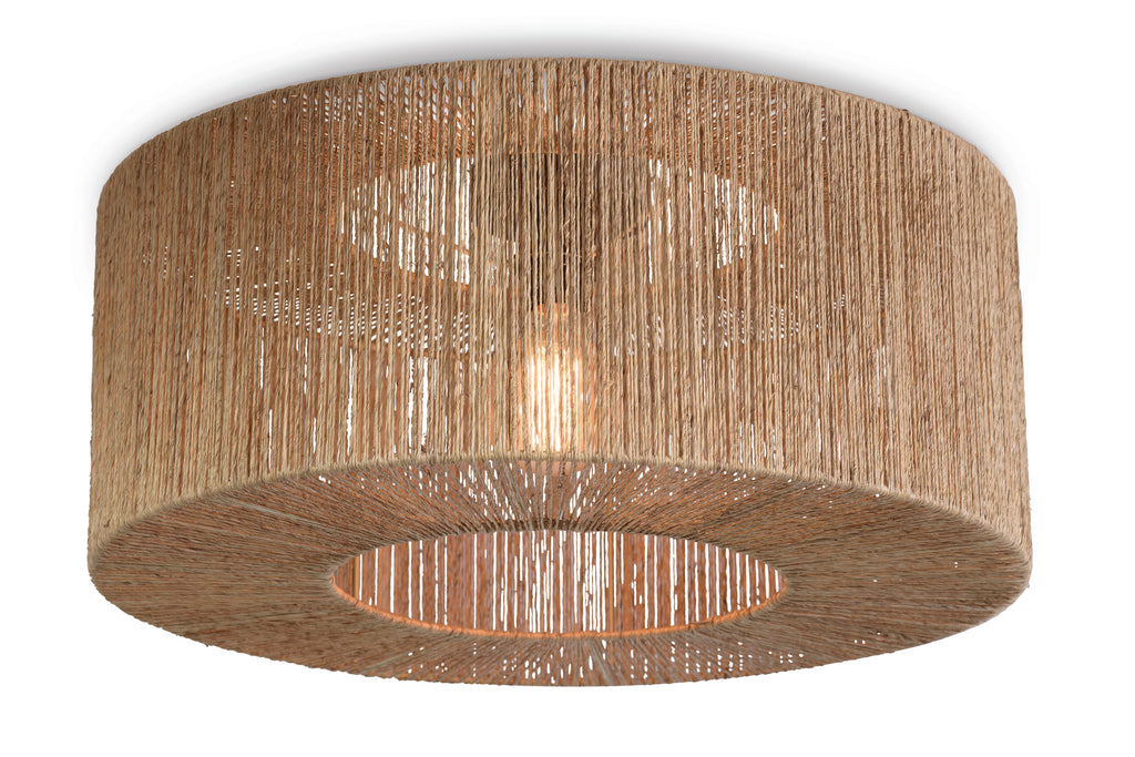 Ceiling lamp Iguazu jute round/straight dia.60x25cm natural - L