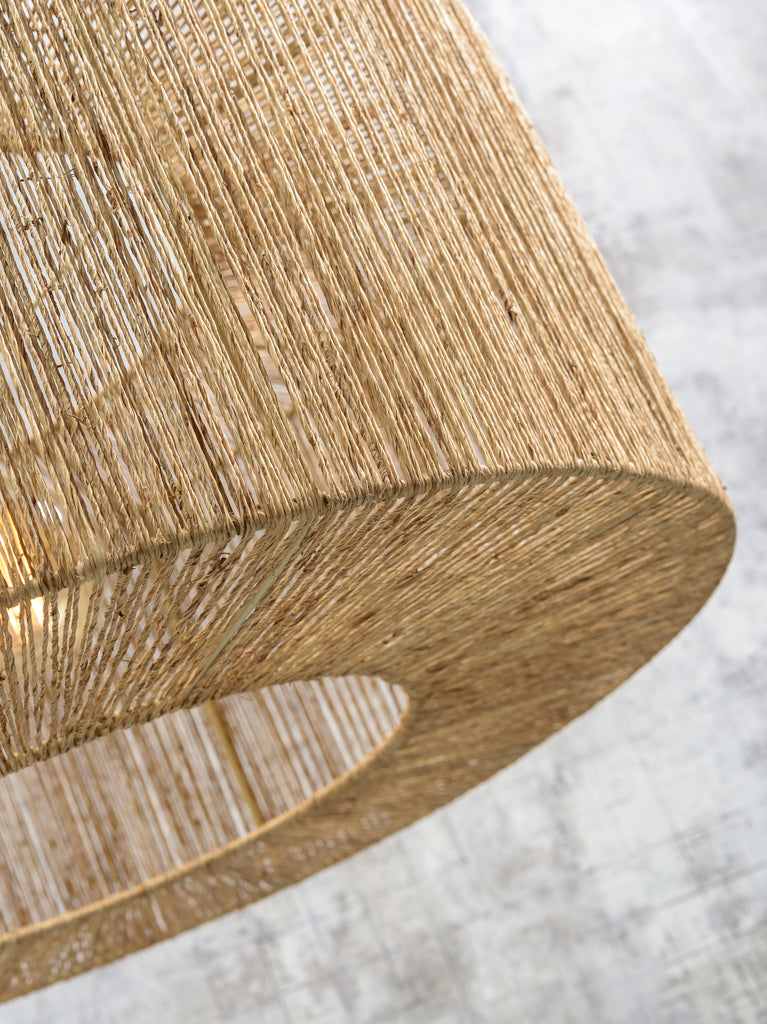 Ceiling lamp Iguazu jute round/straight dia.60x25cm natural - L